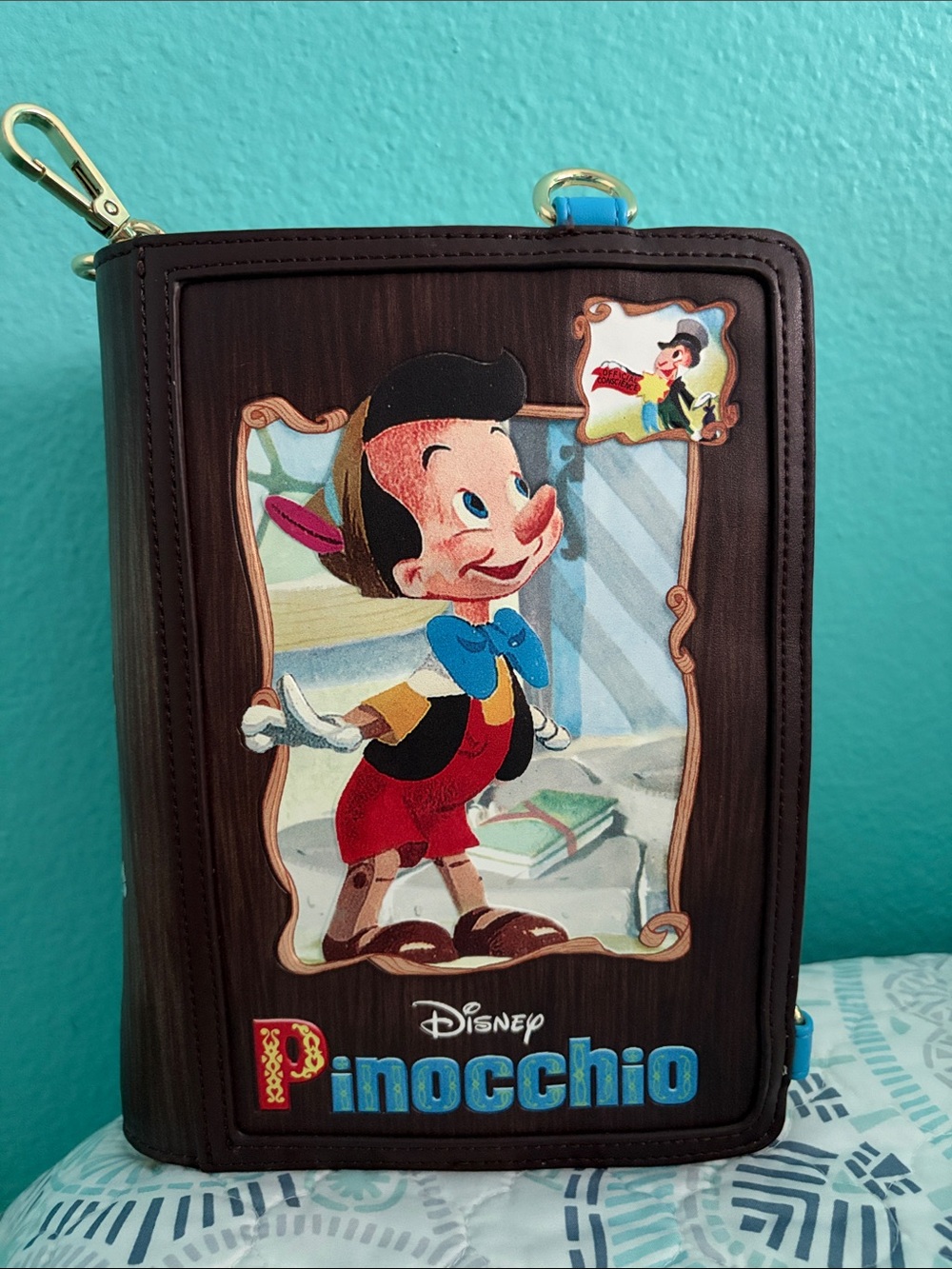 Loungefly Disney Classic Story Book Pinocchio Backpack Crossbody Convertible NWT